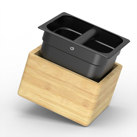 KYONANO Coffee Knock Box with durable knock bar for stable tapping.