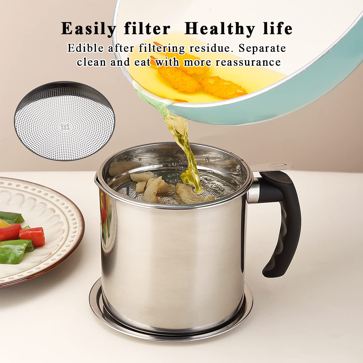 Kyraton 1.4 liter capacity marked on a sleek grease jar.