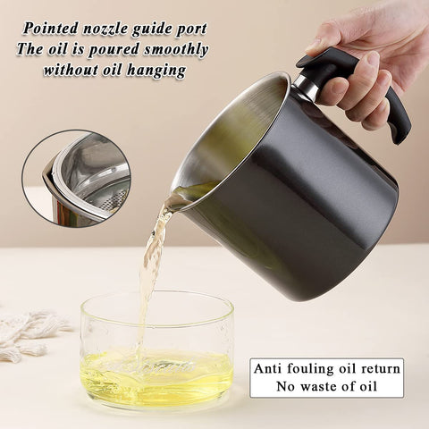 Kyraton bacon grease container compact dimensions fit small kitchen spaces.