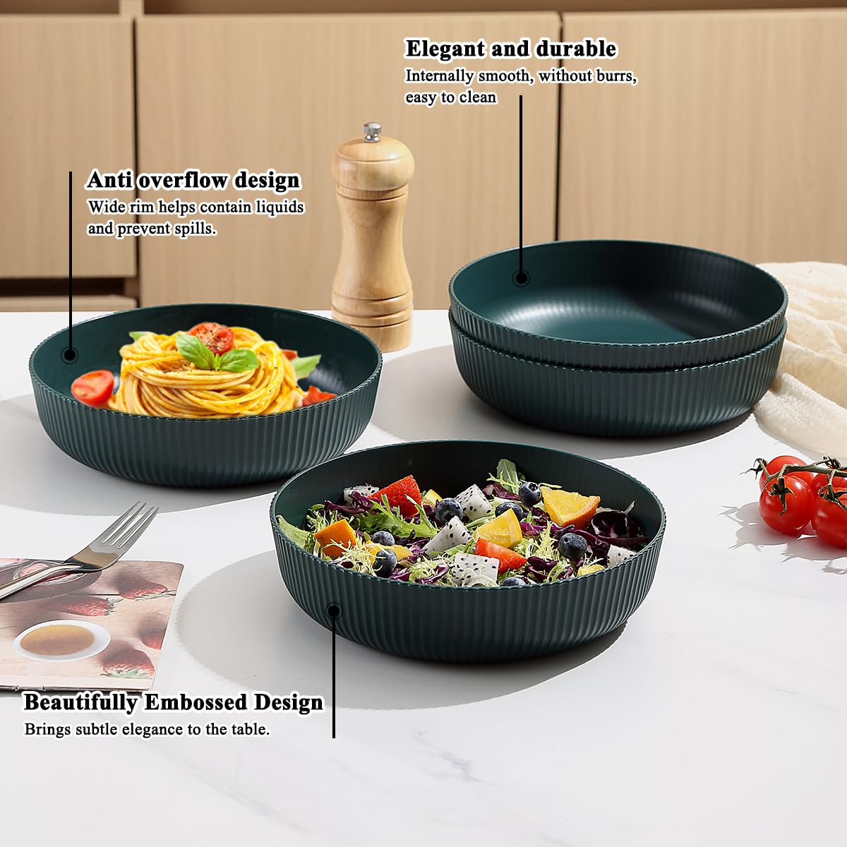 Kyraton serving bowls outdoors; lightweight yet sturdy for picnics.