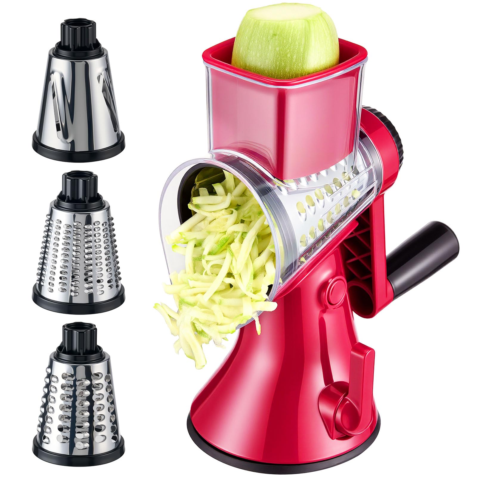 KYZ rotary cheese grater 3-in-1 overview showing compact design for easy prep