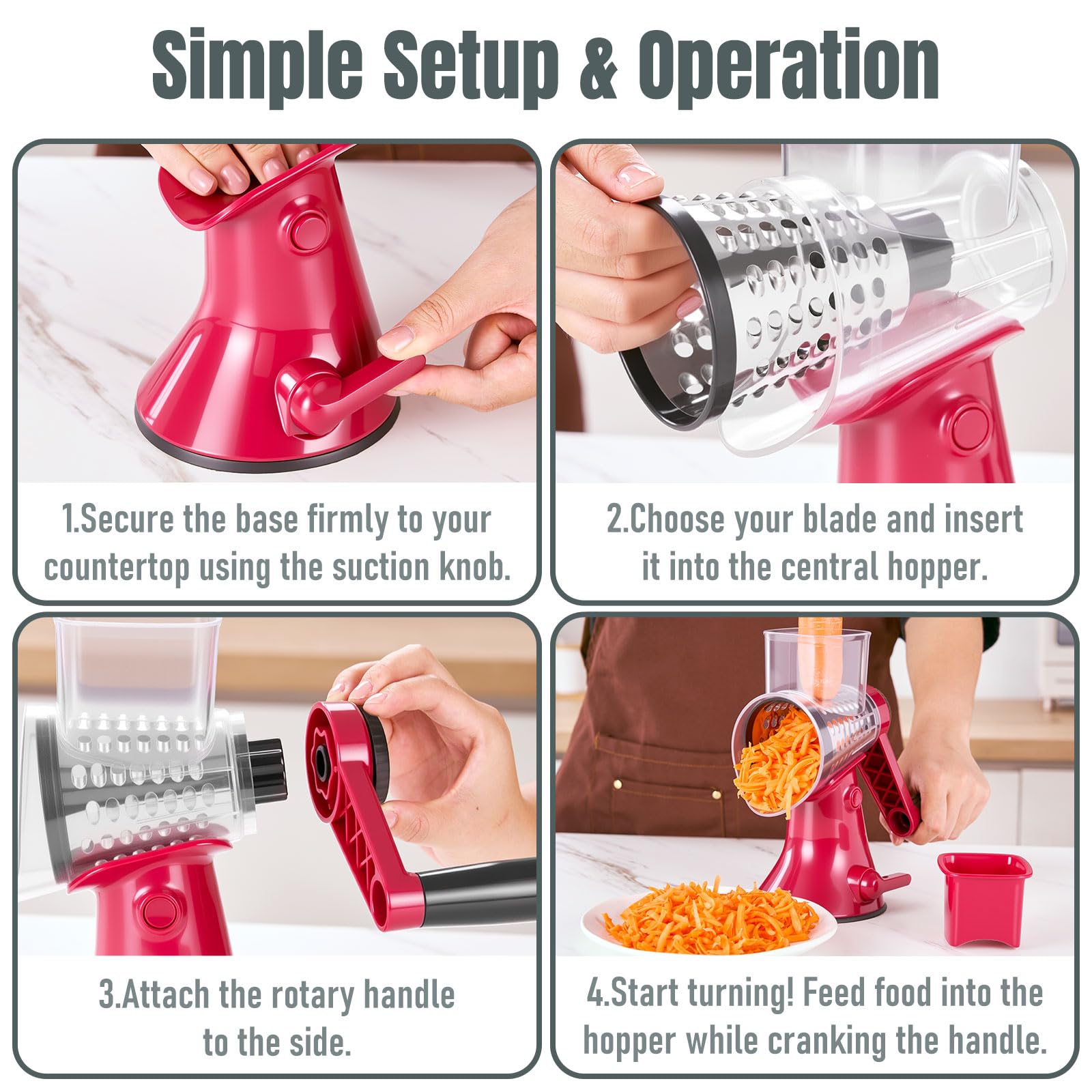 KYZ 3-in-1 grater used for cheese, vegetables, and nuts
