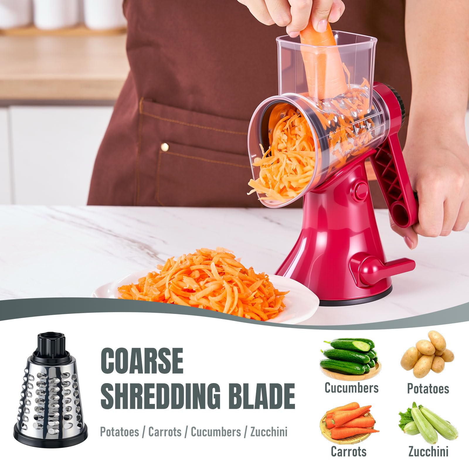 KYZ stainless steel blades close-up on the grater
