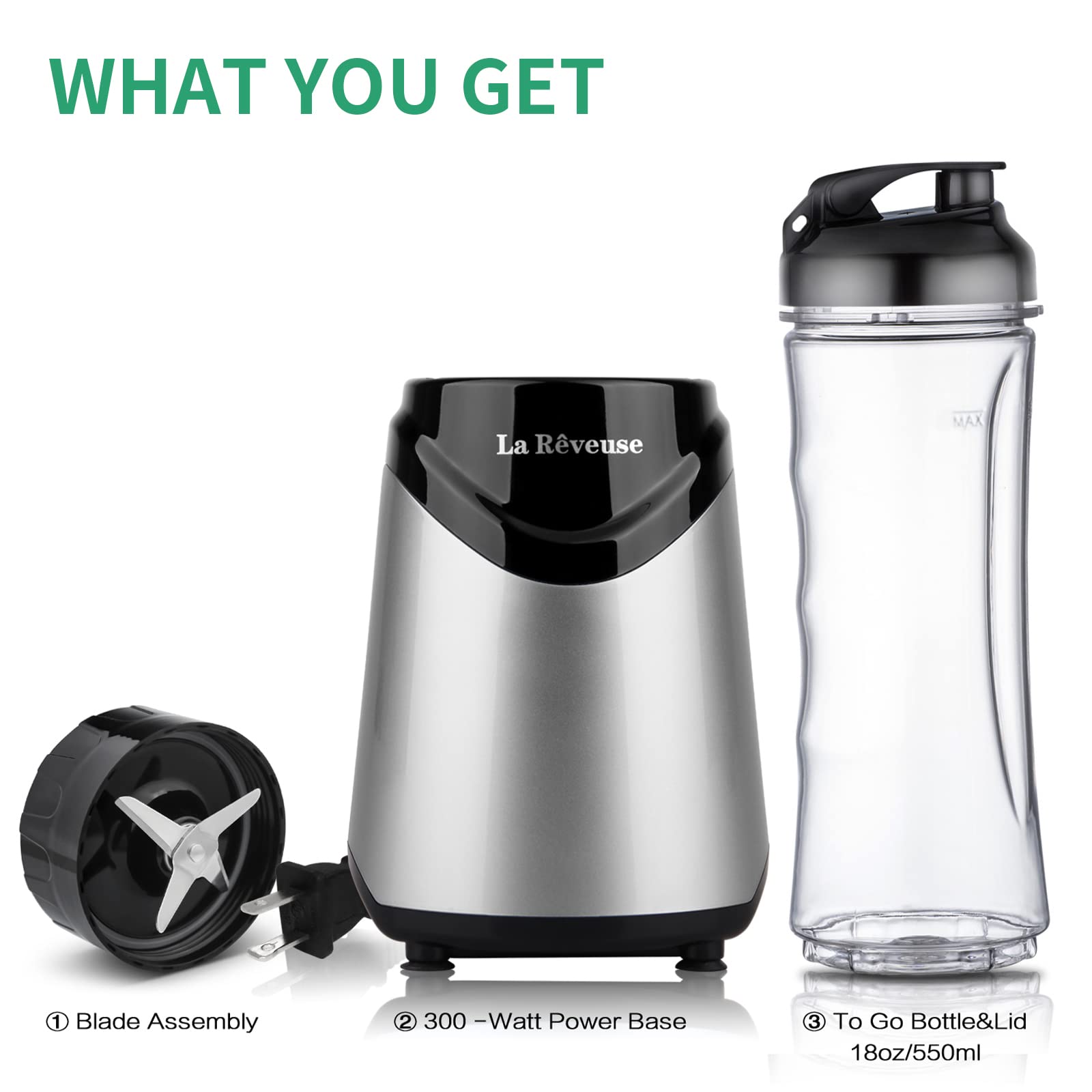 La Reveuse portable blender on the road ready for quick blends.