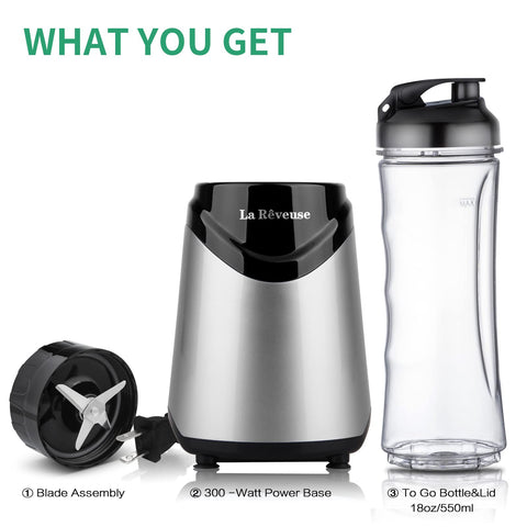 La Reveuse portable blender on the road ready for quick blends.