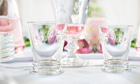 La Rochere Napoleon Bee tumbler set showcases heritage glassmaking from France.
