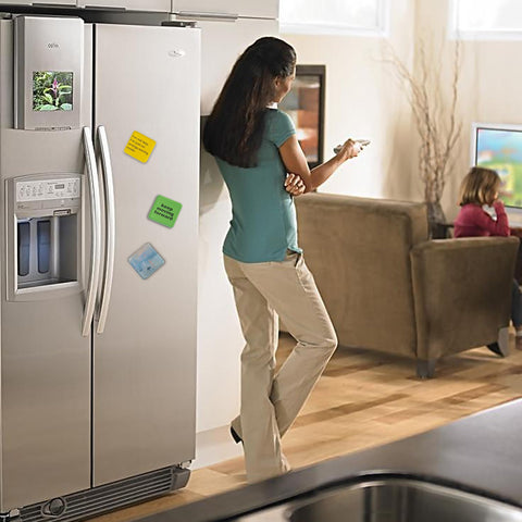 La Sheer soft magnets secure to metal surfaces without scratches.
