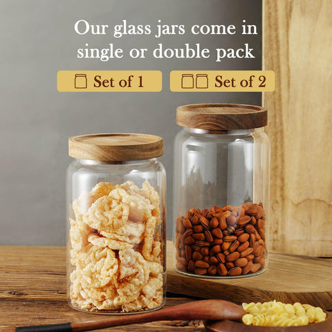 Labina pantry canister neatly holds nuts and candy, reducing clutter.