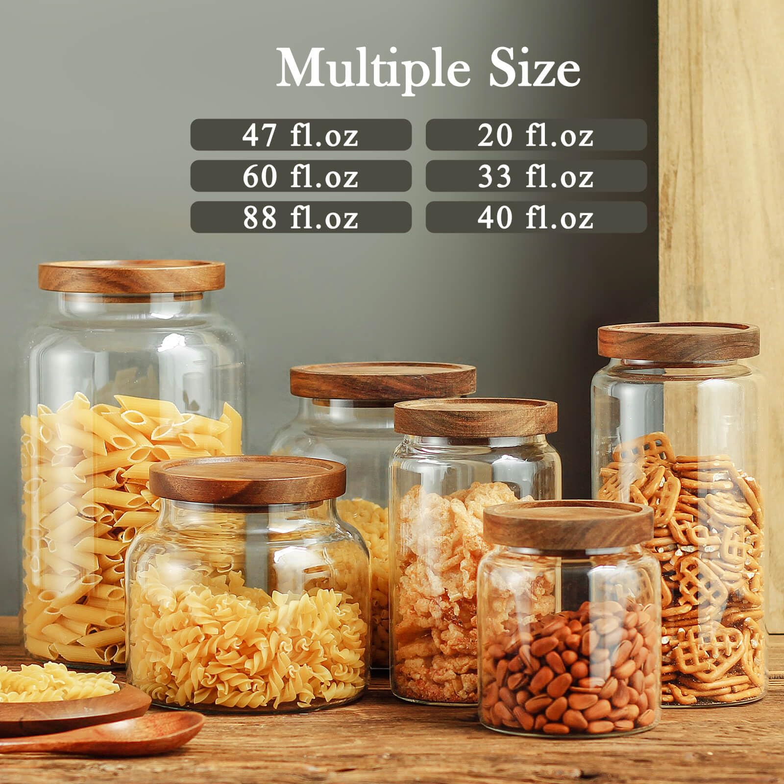 Labina jar ideal for pasta, rice, sugar with easy access