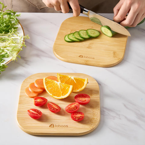 Laboos compact board ideal for cheese slices and small breads.