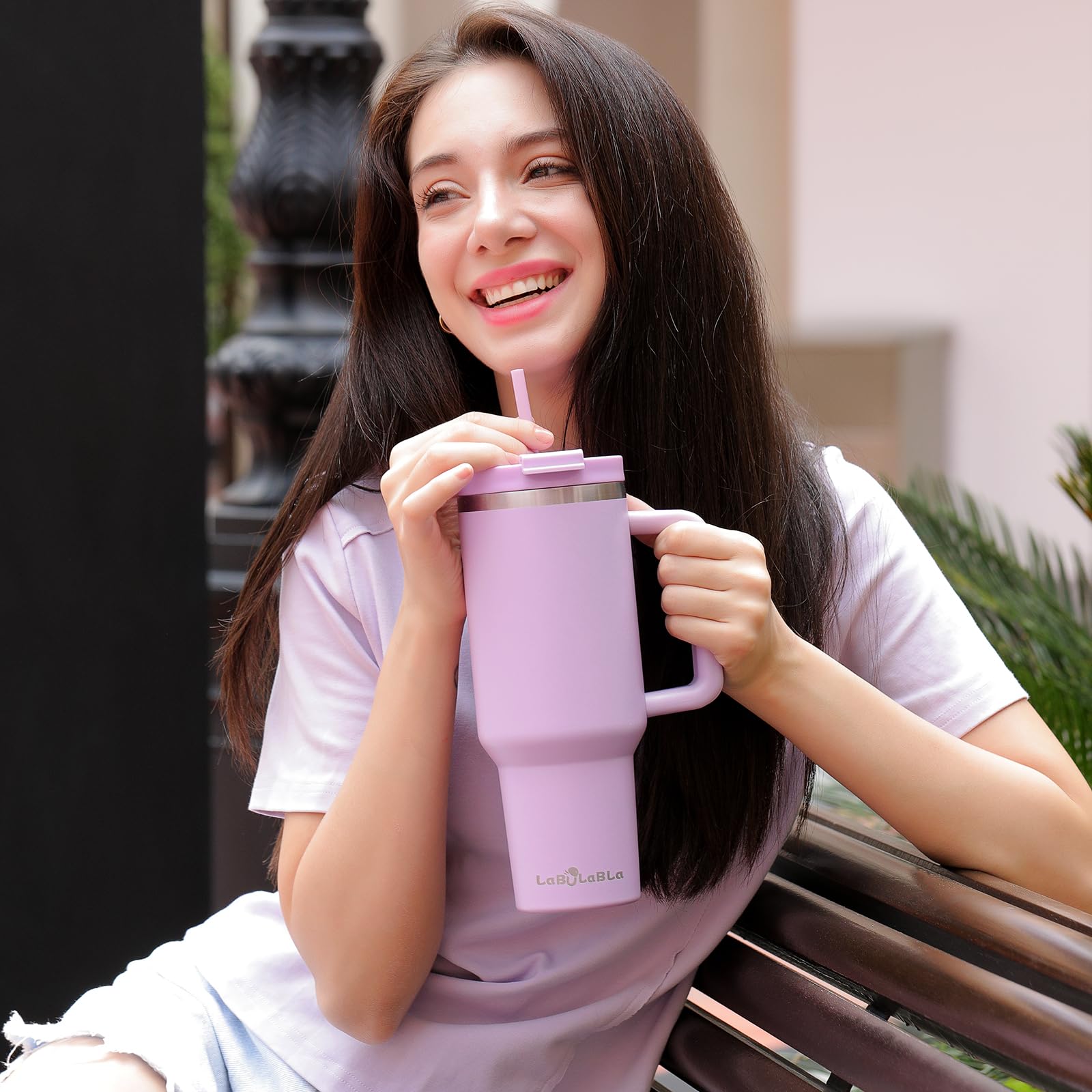 Labulabla lavender purple color adds stylish flair to workouts or work.