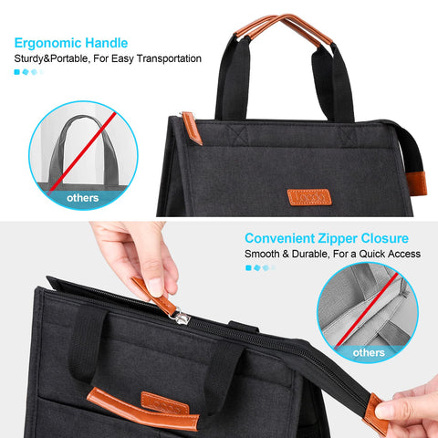 Lacdo lunch bag interior insulation keeps meals fresh during commutes