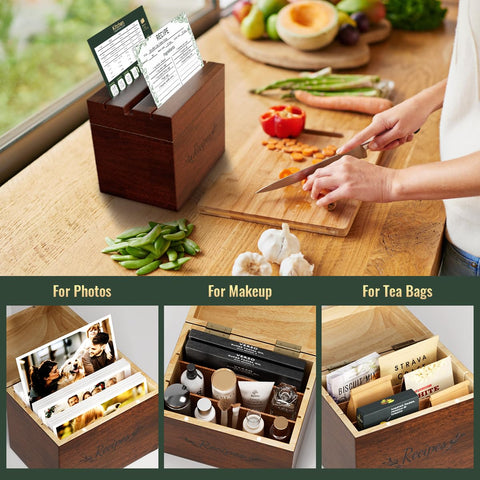 LACRTOPE gift-ready wooden box emphasizes versatile keepsake storage for kitchen or keepsakes.