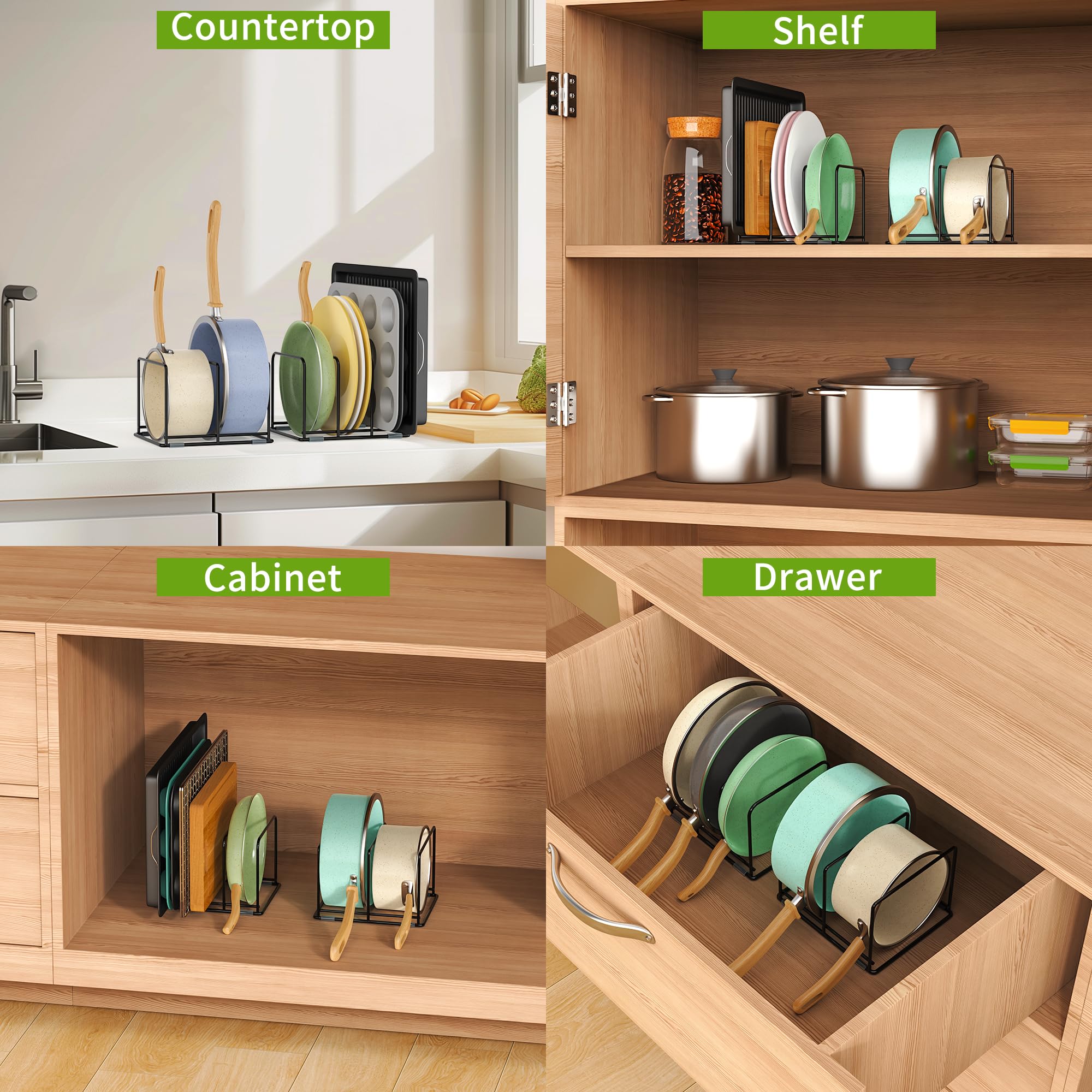 Laemyfyre baking-sheets-trays-organizer keeps cookie sheets accessible and organized