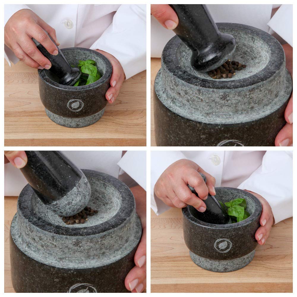 Laevo reversible molcajete design keeps flavors separate for sauces