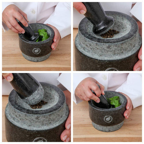 Laevo reversible molcajete design keeps flavors separate for sauces