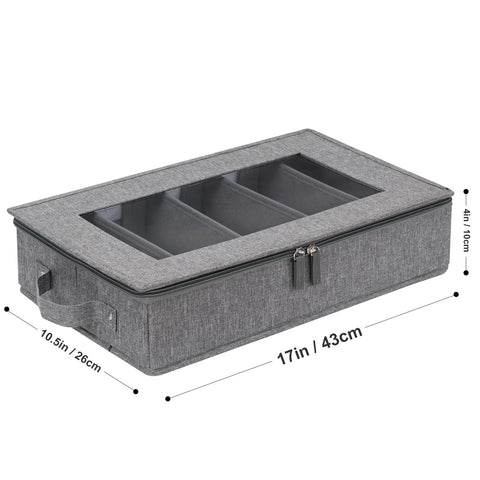 Lafulling flatware storage box folds flat for compact storage when not in use.