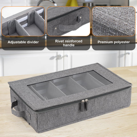 Lafulling flatware storage box with a dustproof lid protects silverware from dust and dirt.