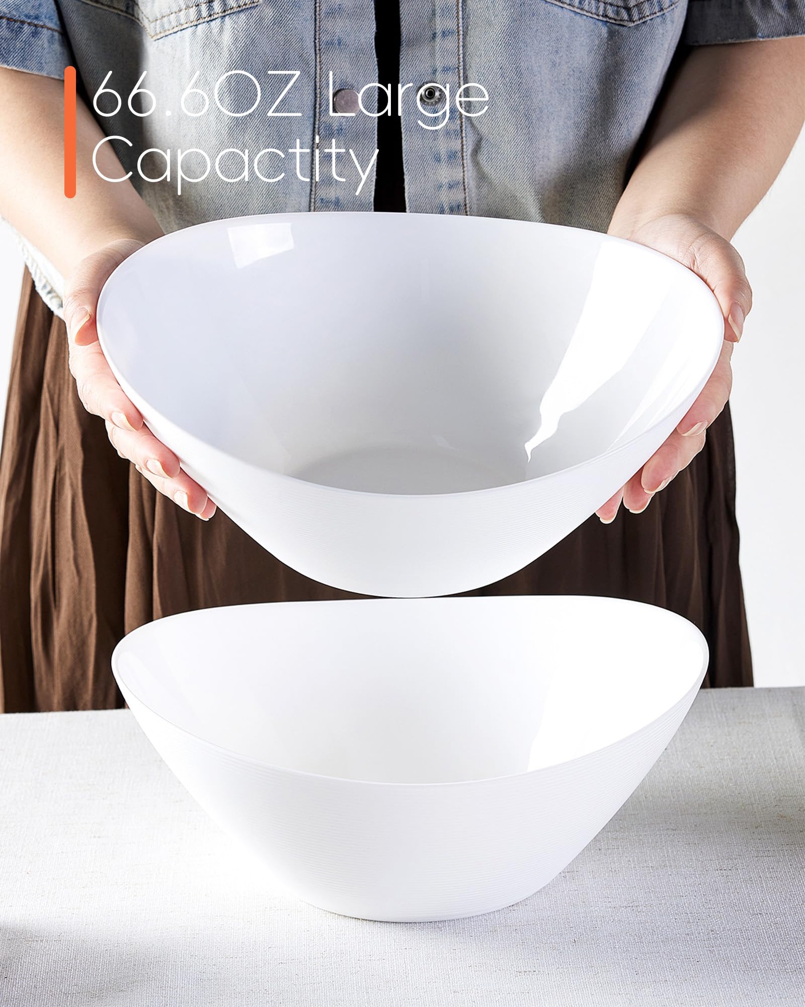 LaGlint oval shape serving bowls perfect for salad or side dishes