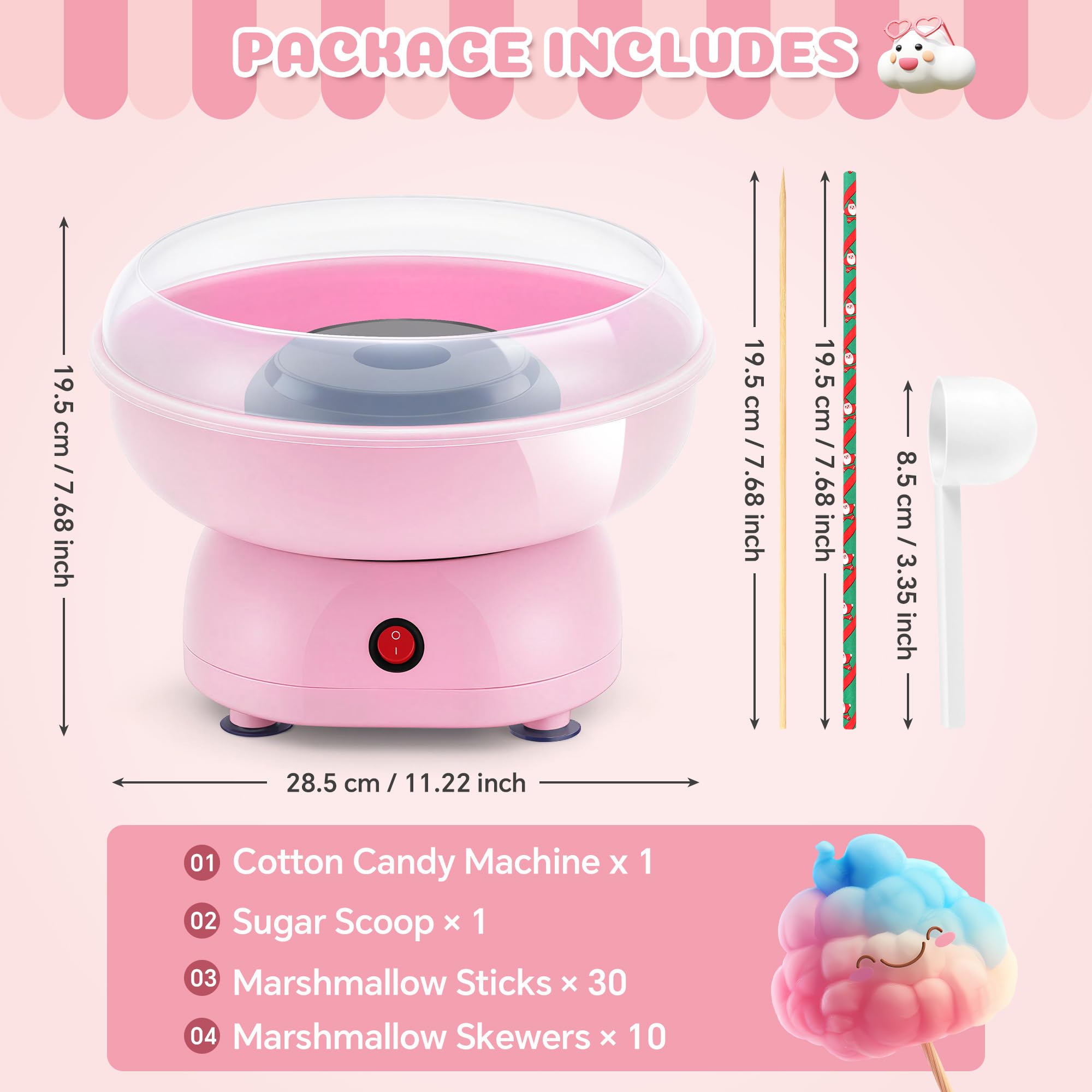 LAICAIO cotton candy machine anti-slip base for stable setup