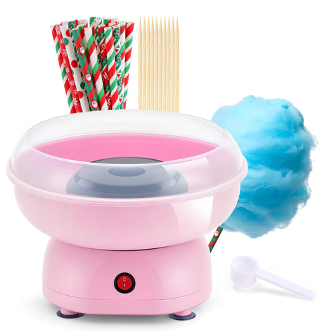 LAICAIO cotton candy machine pink front view ready for quick party treats