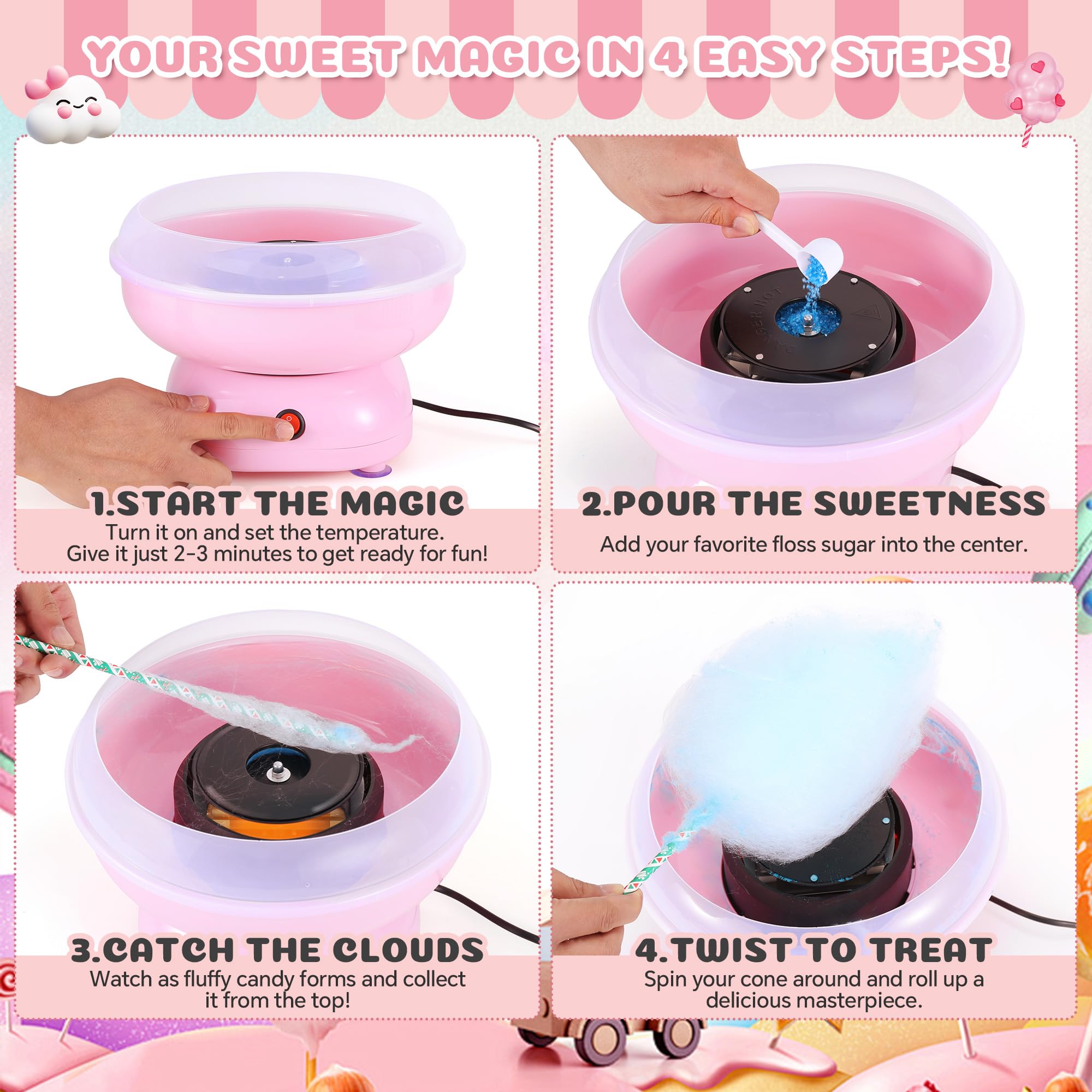 LAICAIO sugar scoop included for precise candy portions