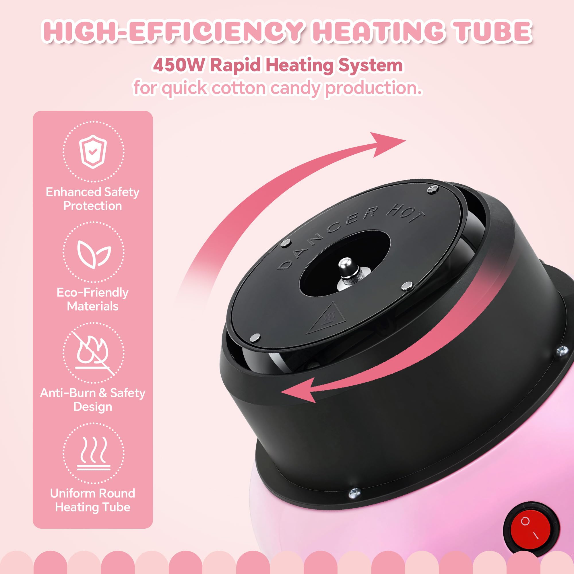 LAICAIO pink floss tray forming colorful cotton candy