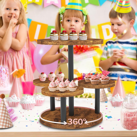 LAIDUOLEOE Easy-clean wooden stand makes post-event cleanup quick.