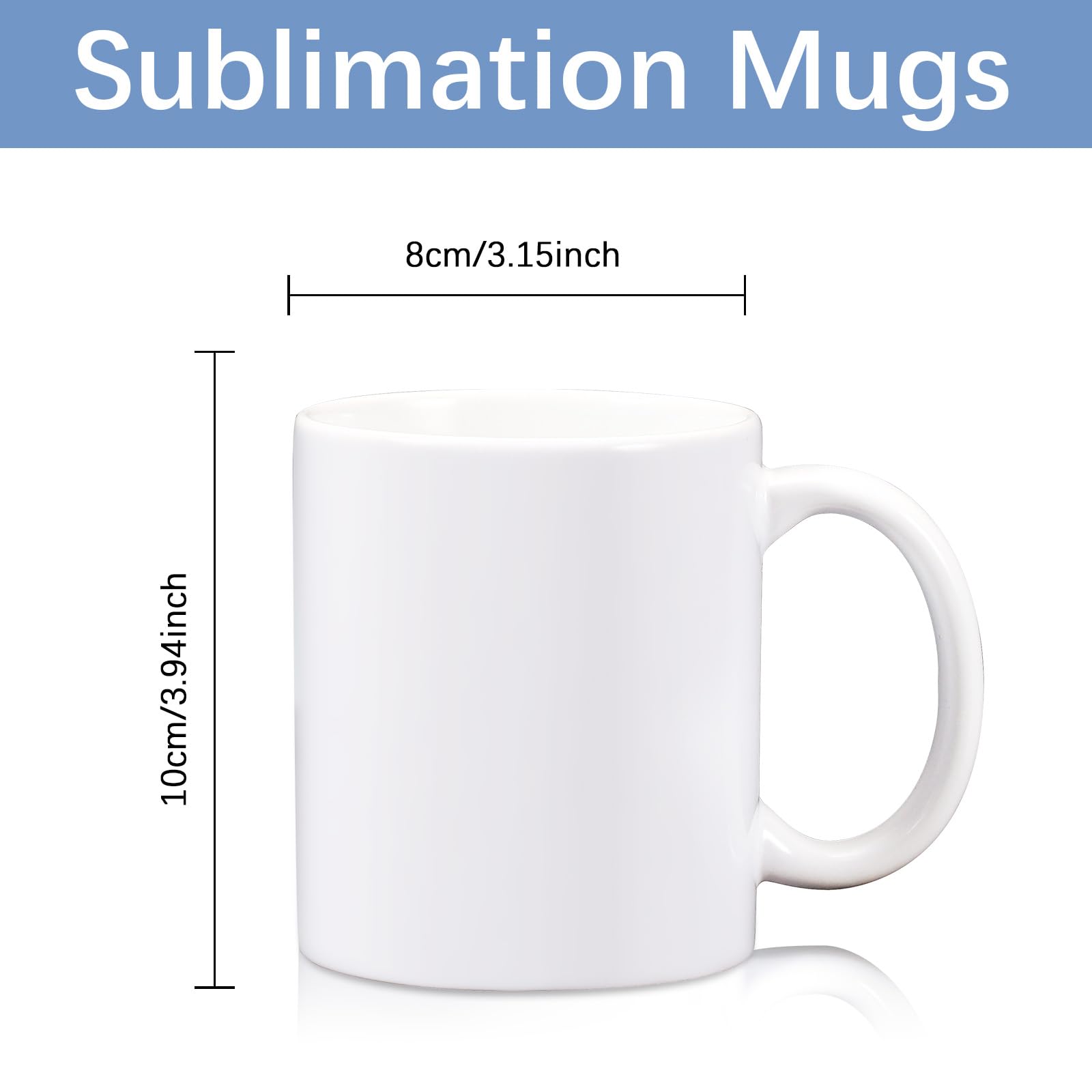 LaiHiulaan 24-pack white sublimation mugs in a box for bulk projects