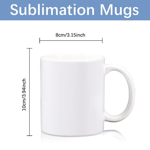 LaiHiulaan 24-pack white sublimation mugs in a box for bulk projects