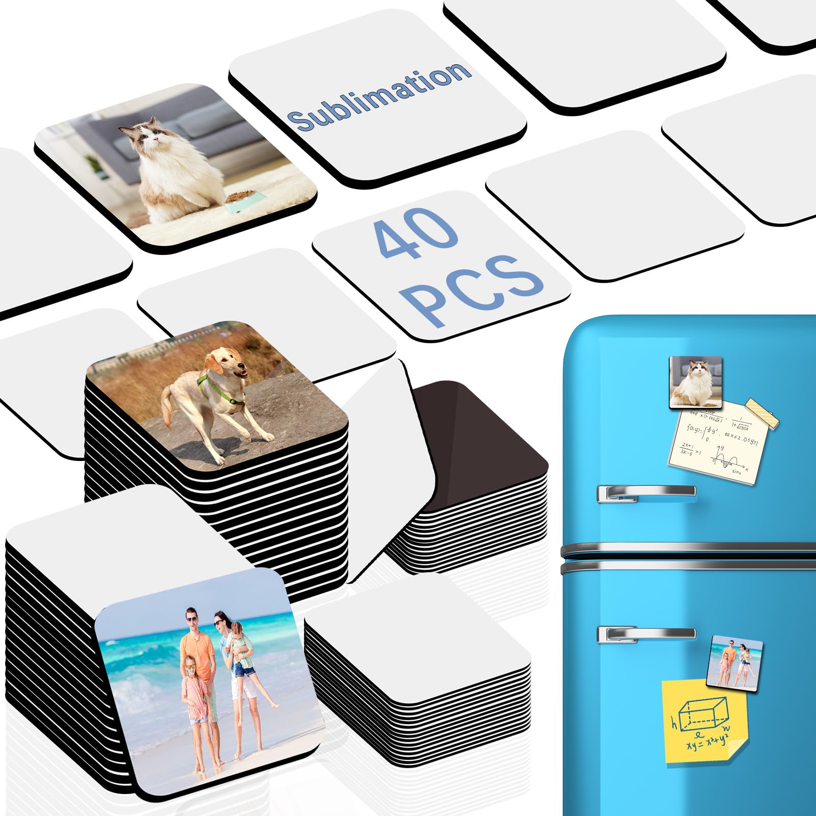 LaiHiulaan sublimation magnet blank 3x3 with bright coating for DIY fridge magnets