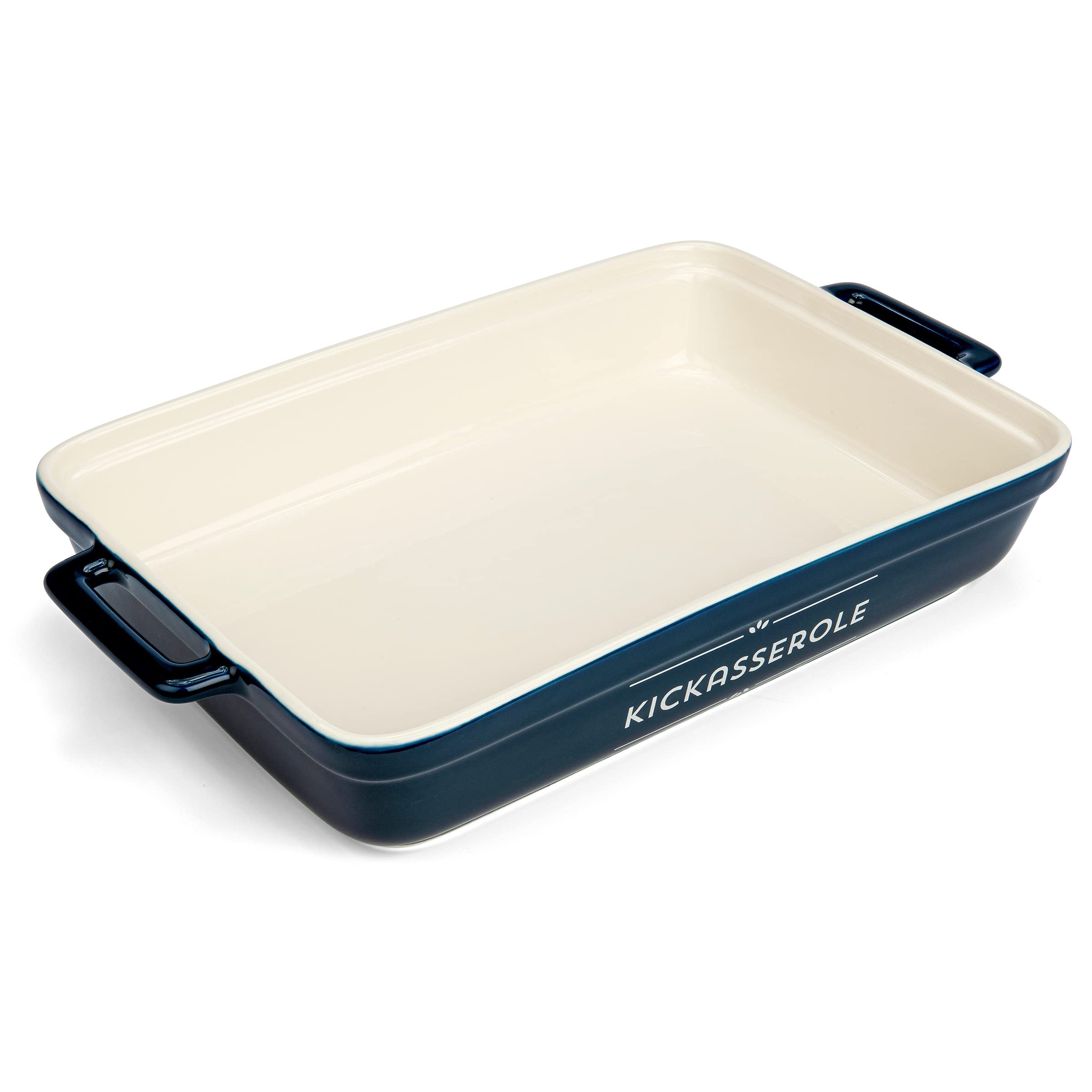 Laila and Lainey casserole dish navy blue and white design adds stylish flair