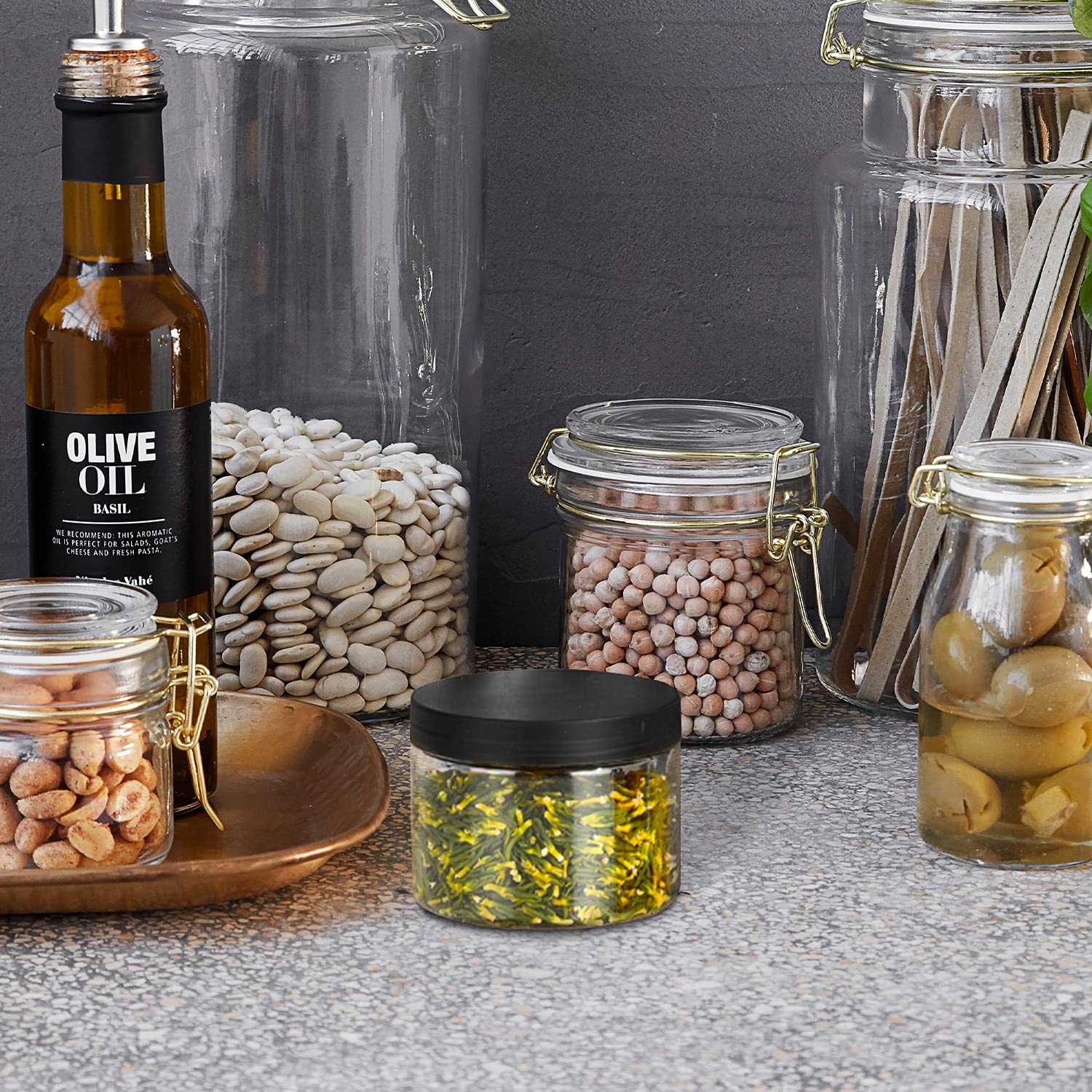Lainrrew 8oz jars compact packaging ideal for pantry or shelves