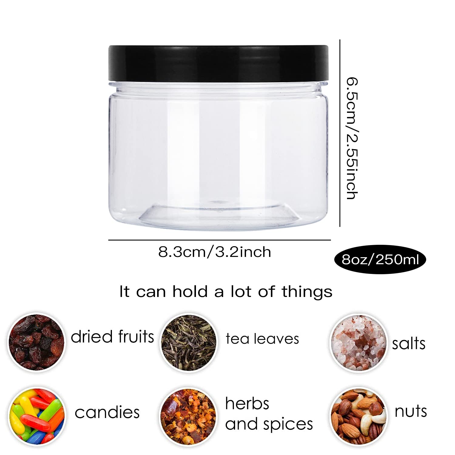 Lainrrew airtight jar with black lid for maximum freshness and leak-proof storage