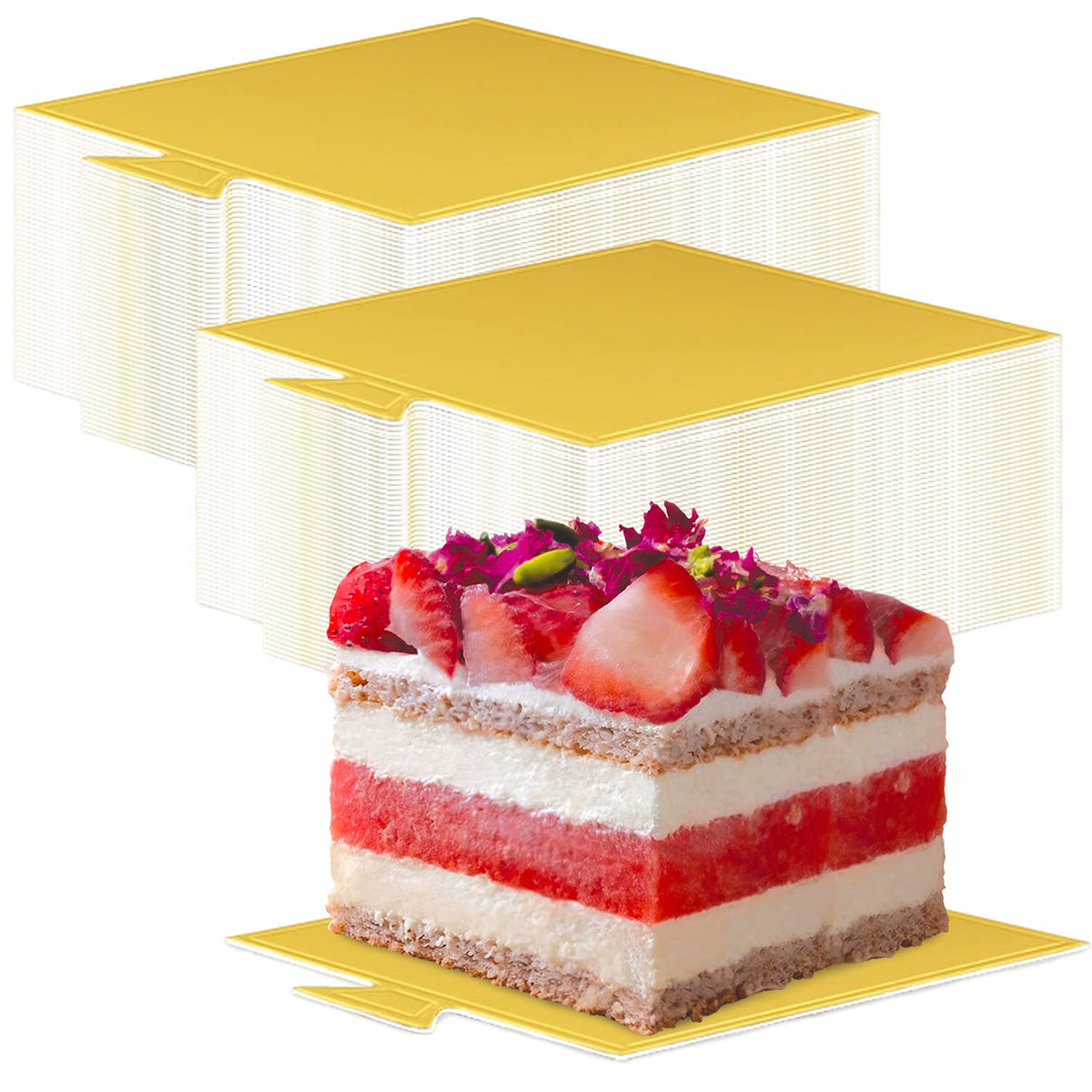 Lainrrew golden mini cake boards square for elegant cupcake presentation