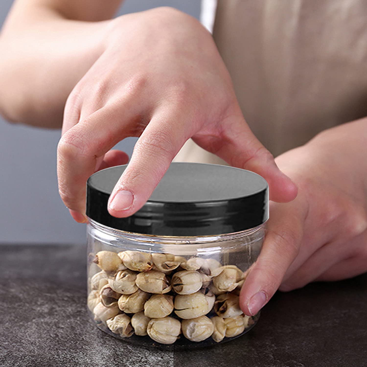 Lainrrew clear jars with lids for home or cafe storage and organization