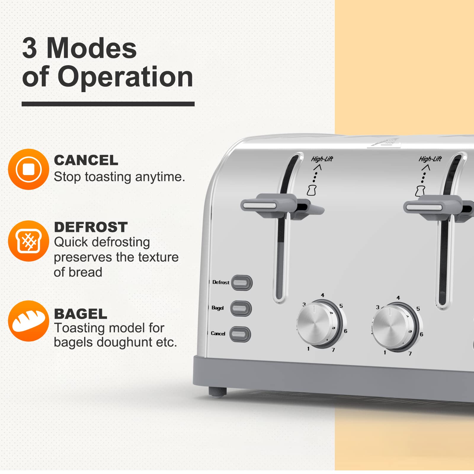 LAINSTEN high-lift feature helps retrieve small slices safely.