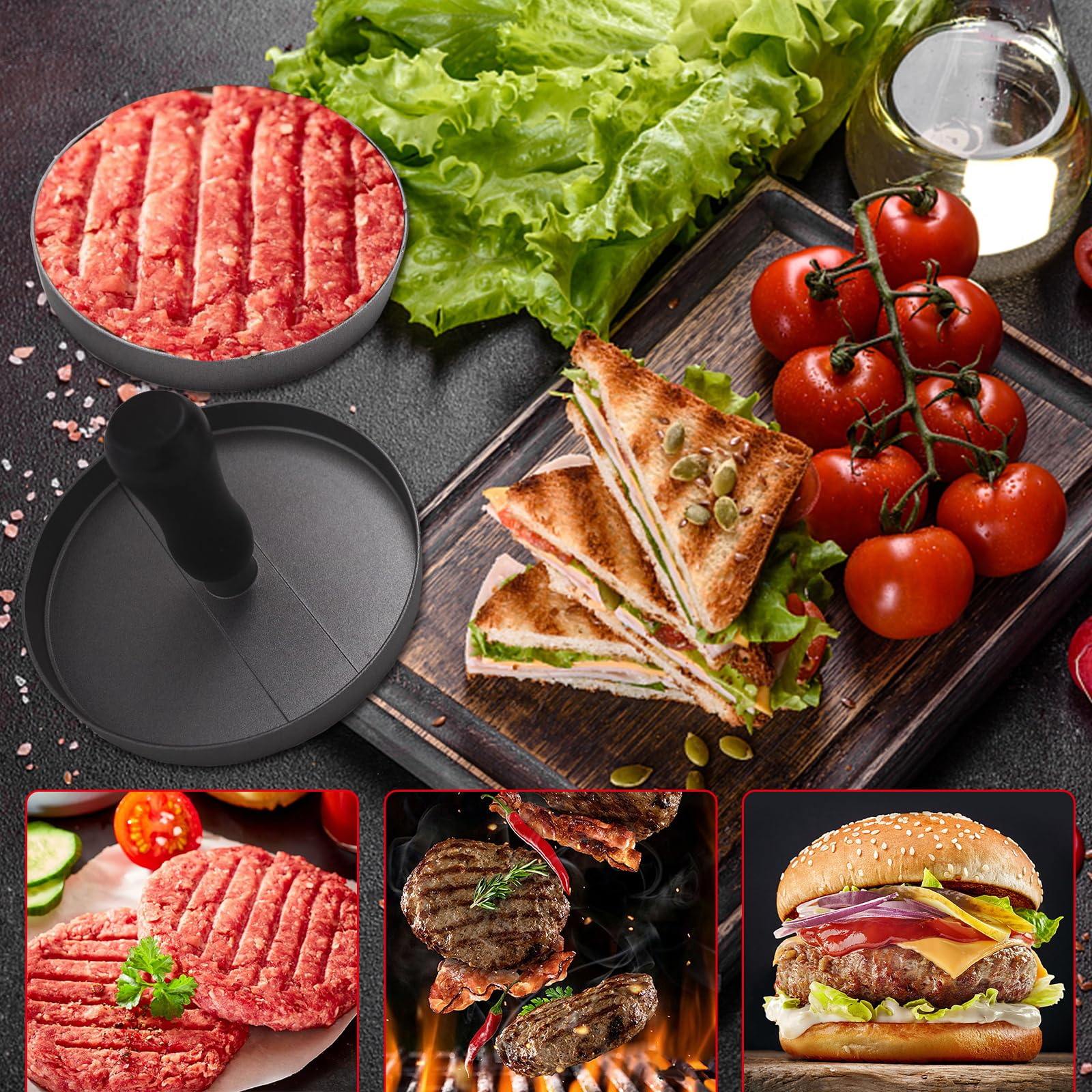 LAISGOO KitchenAid mixer shown with versatile attachments installed.