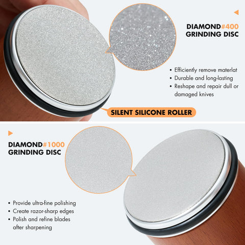 LAKINAMI magnetic support keeps blades aligned at four sharpening angles