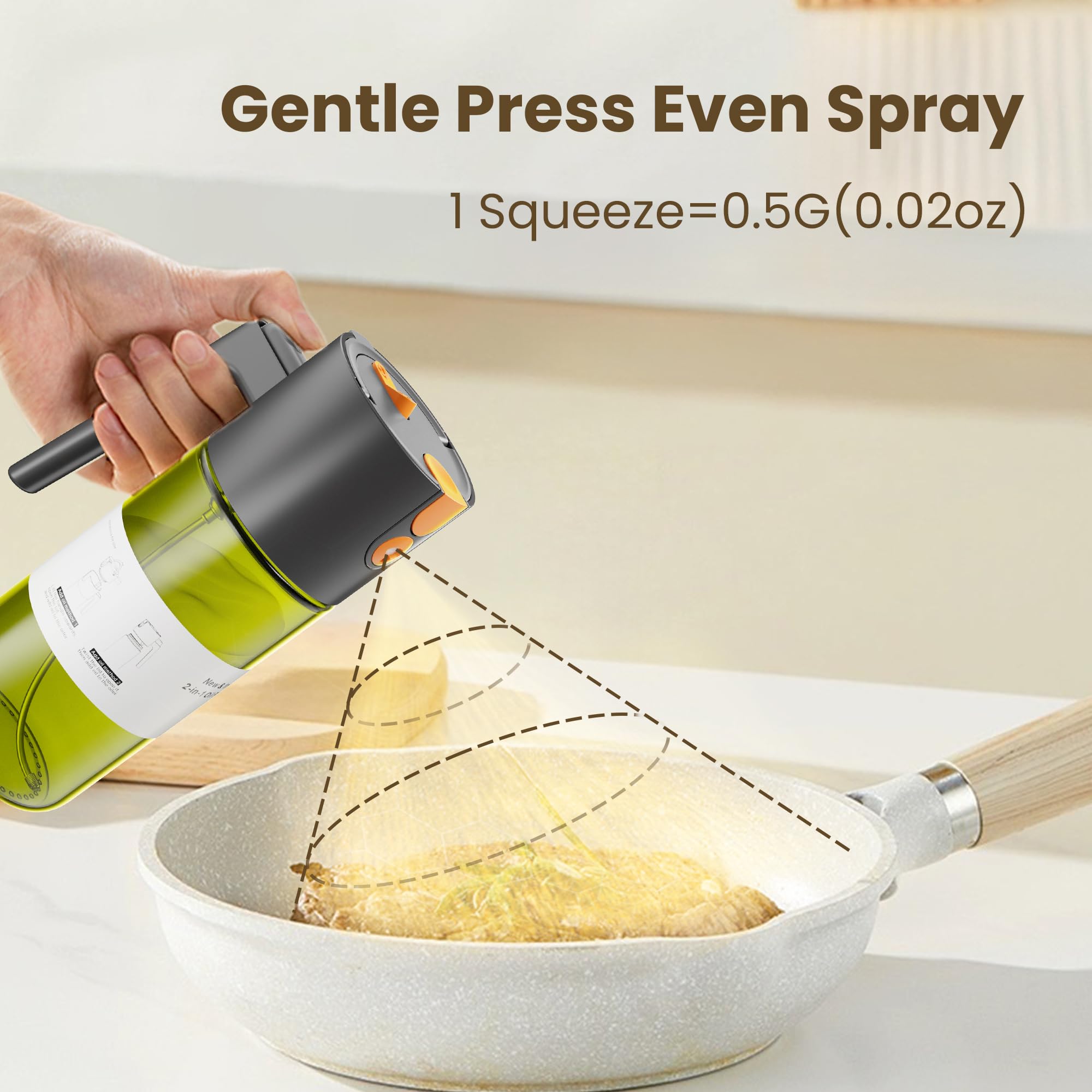 LAKUMIQI olive oil dispenser with labels for easy oil identification