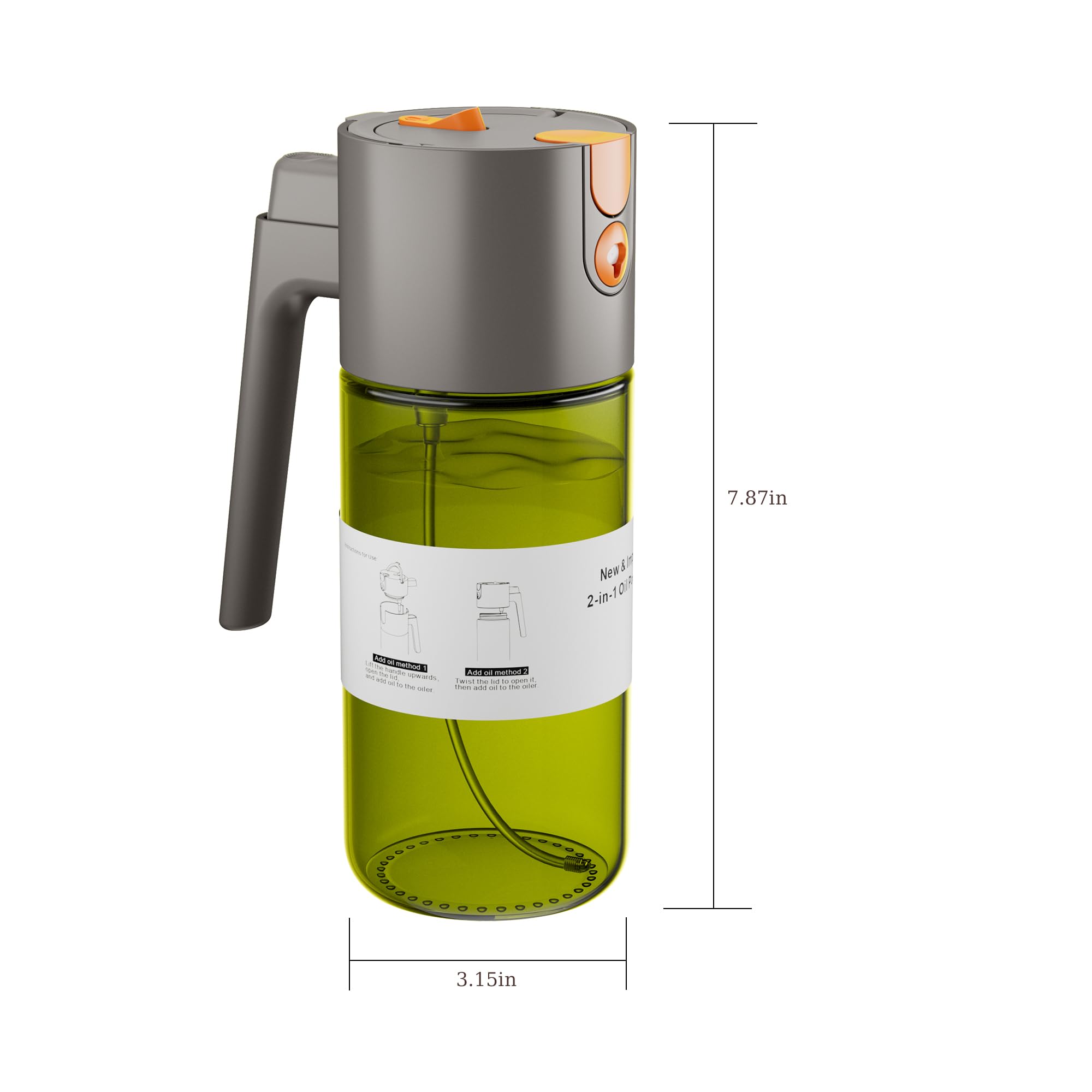 LAKUMIQI portable glass sprayer ideal for outdoor grilling and salads.