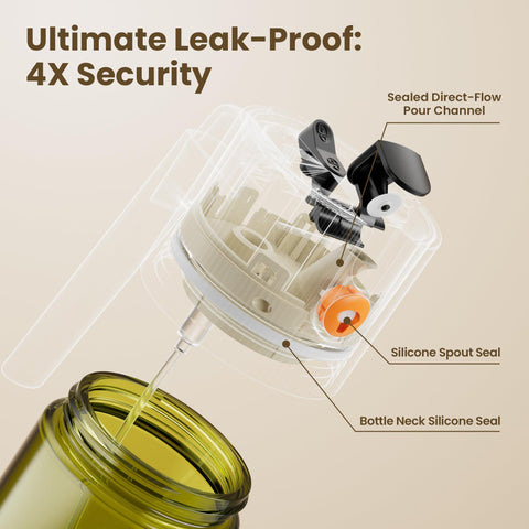 LAKUMIQI bottle with stickers enables labeled, contamination-free oil storage