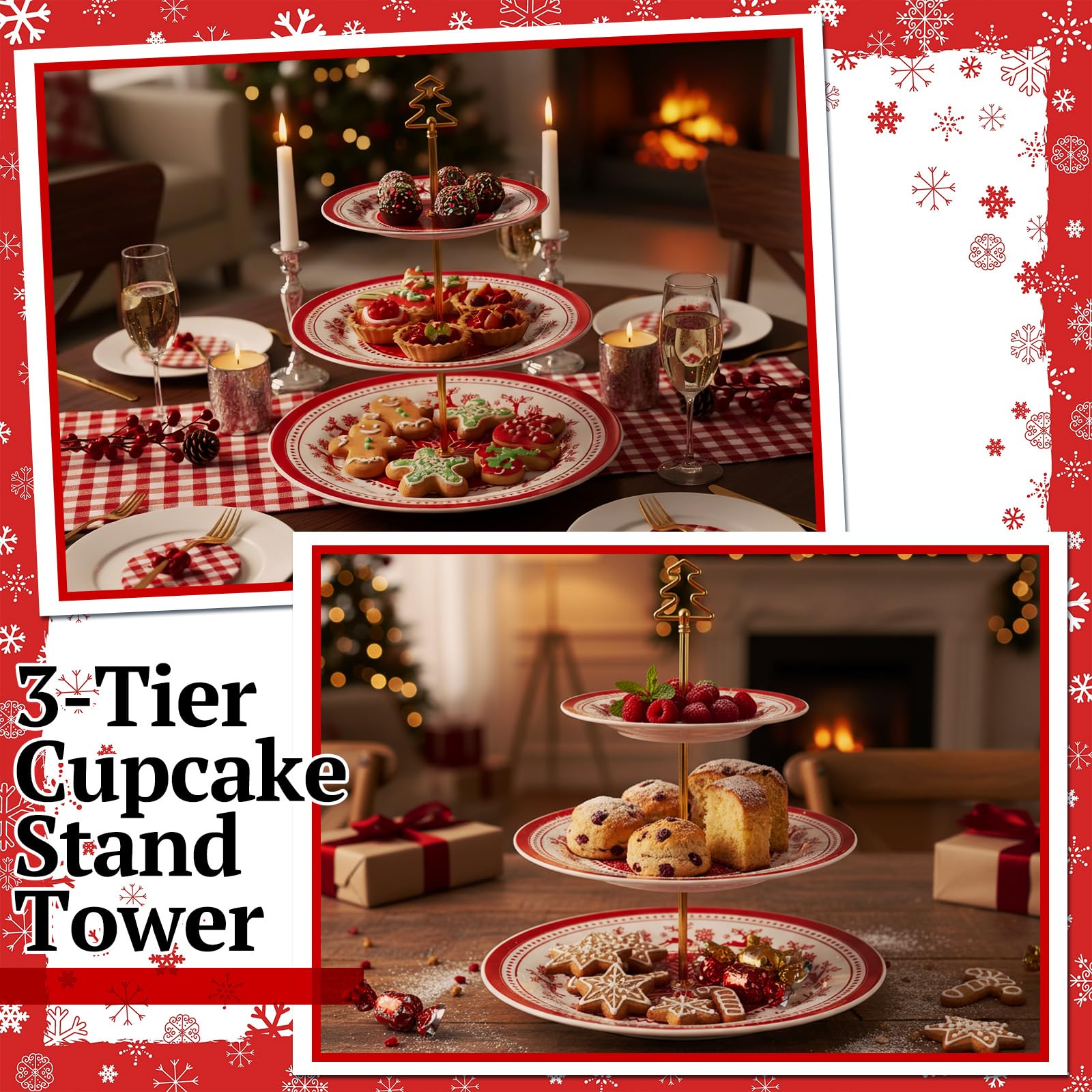 Lallisa festive centerpiece elevates holiday tables and desserts.
