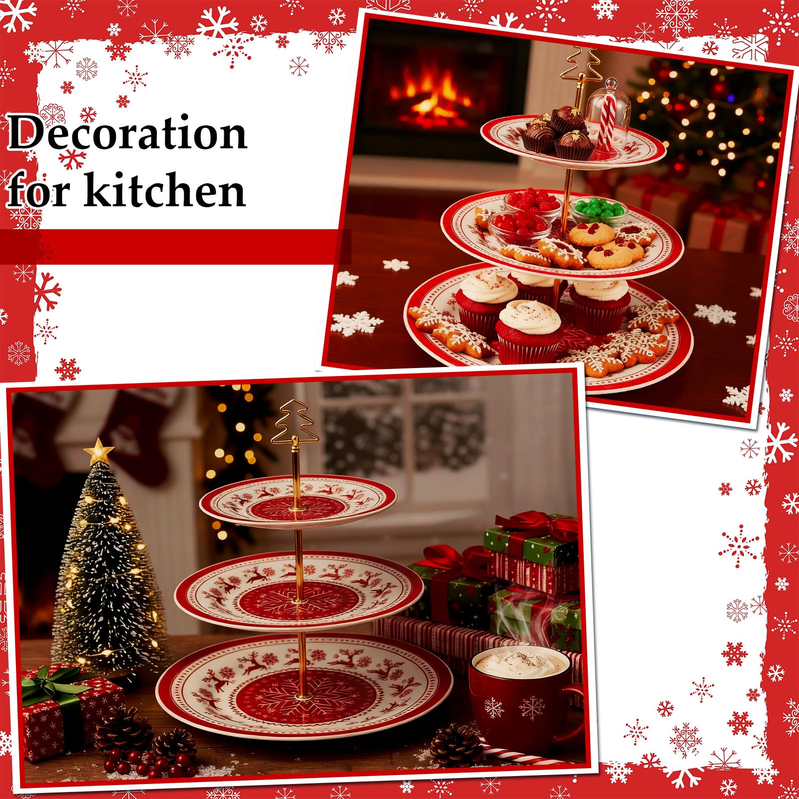 Lallisa glossy ceramic plates highlight desserts with elegance.
