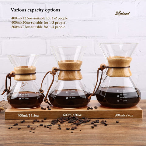 Lalord Pour Over stainless steel filter closeup shows durable, reusable filtration.