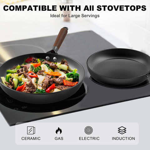 LAMFO rust-resistant cast iron promises durable cooking performance.