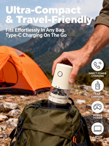 Lamido auto-stop feature keeps grinding safe and energy-efficient.