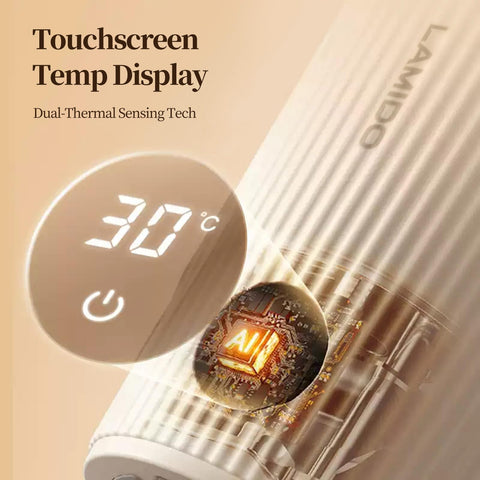 Lamido mug showing digital temperature display for safe beverage control