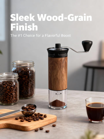 Lamido Mini Manual Coffee Grinder portable, travel-ready design for outdoors.
