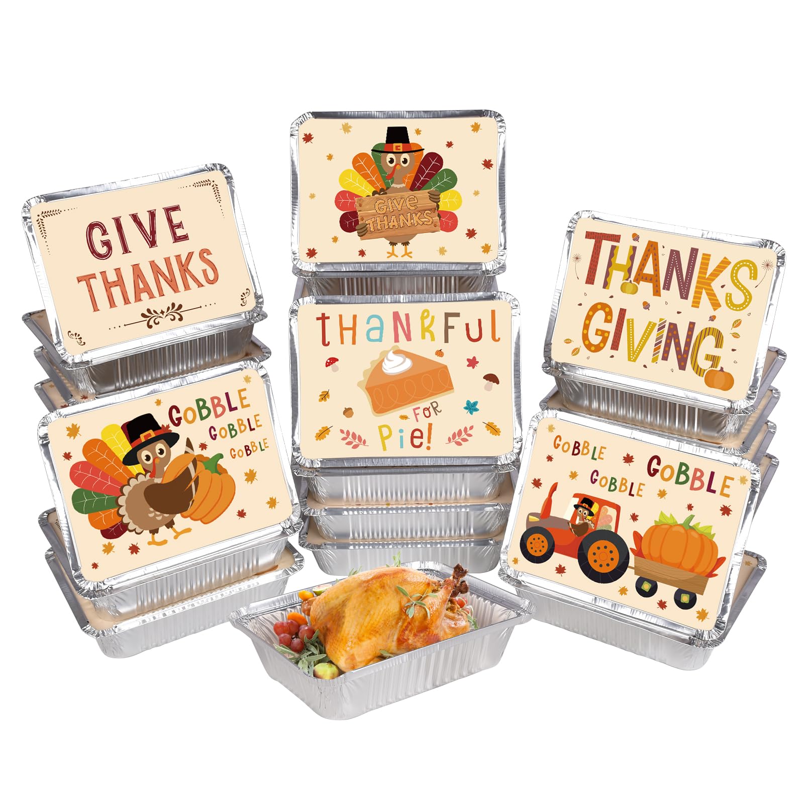 Lamparty 36-pack Thanksgiving leftovers containers with lids, ideal for storage and on-the-go meals.